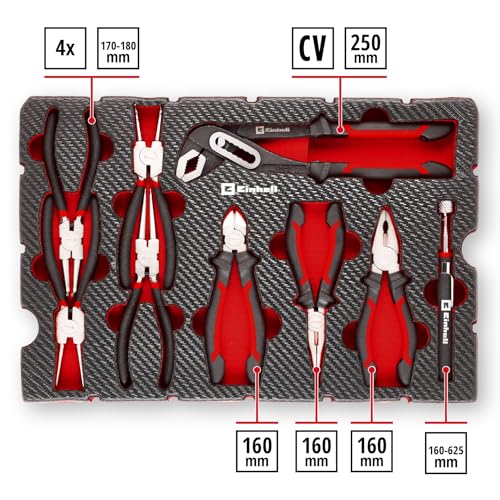 Einhell Mix&Match Insert Pinces 9 pcs Circlips Pinces Coupe Câbles Aimant Télescopique Système E Case - vue 5