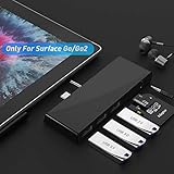 ?? Puerto de audio y micrófono 2 en 1. El puerto de audio y micrófono 2 en 1 hace escuchar y hablar. Conecta tus auriculares y escucha música y sonidos nítidos desde tu Surface Go.