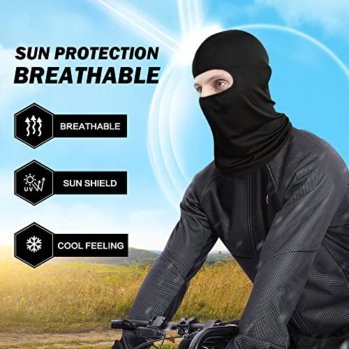 Sunland Black Balaclava Face Mask Racing Head Sock Summer Cooling Neck Gaiter Breathable Uv Protection Sun Hood Ski Scarf Motorcycle Under Helmet For Men Women 3 Pack #TOP2