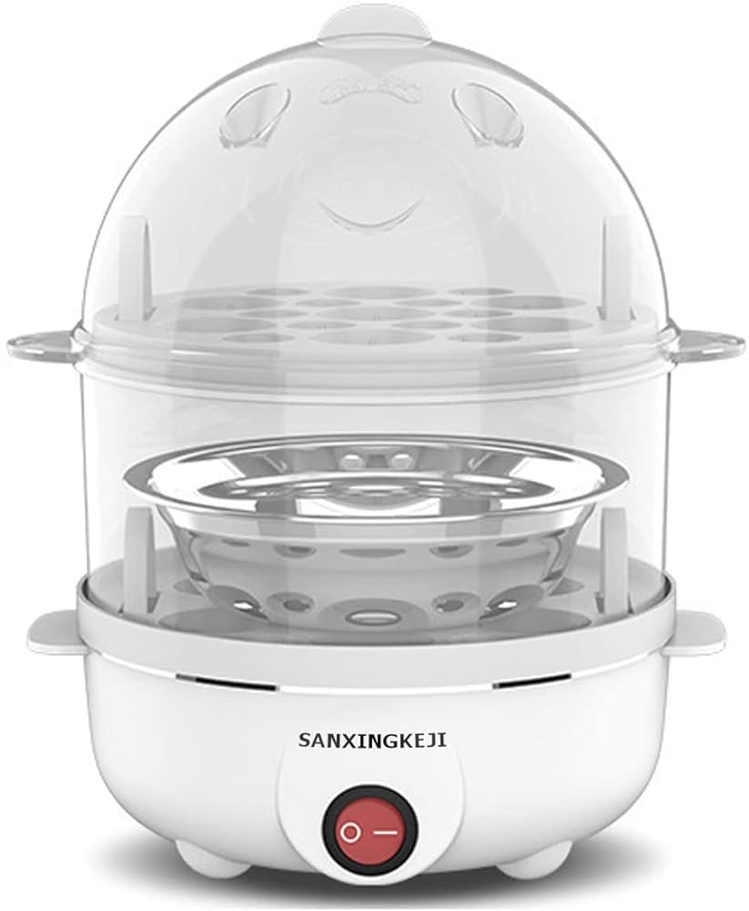 Amazon | スチームクッカー フードスチーマー 電気 ゆで卵器