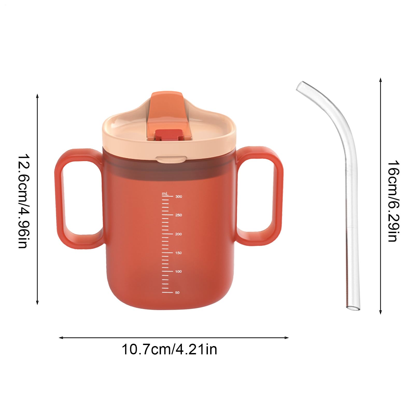 Tazze da disfagia per adulti, a prova di perdite, 300 ml, con manici, per alimentazione liquida per pazienti a , per pazienti con mobilità limitata, ecc.