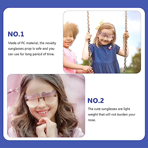 Zerodeko 3 Peças De Óculos De Sol Em Forma De Urso Óculos De Sol Engraçados Para Crianças Óculos De