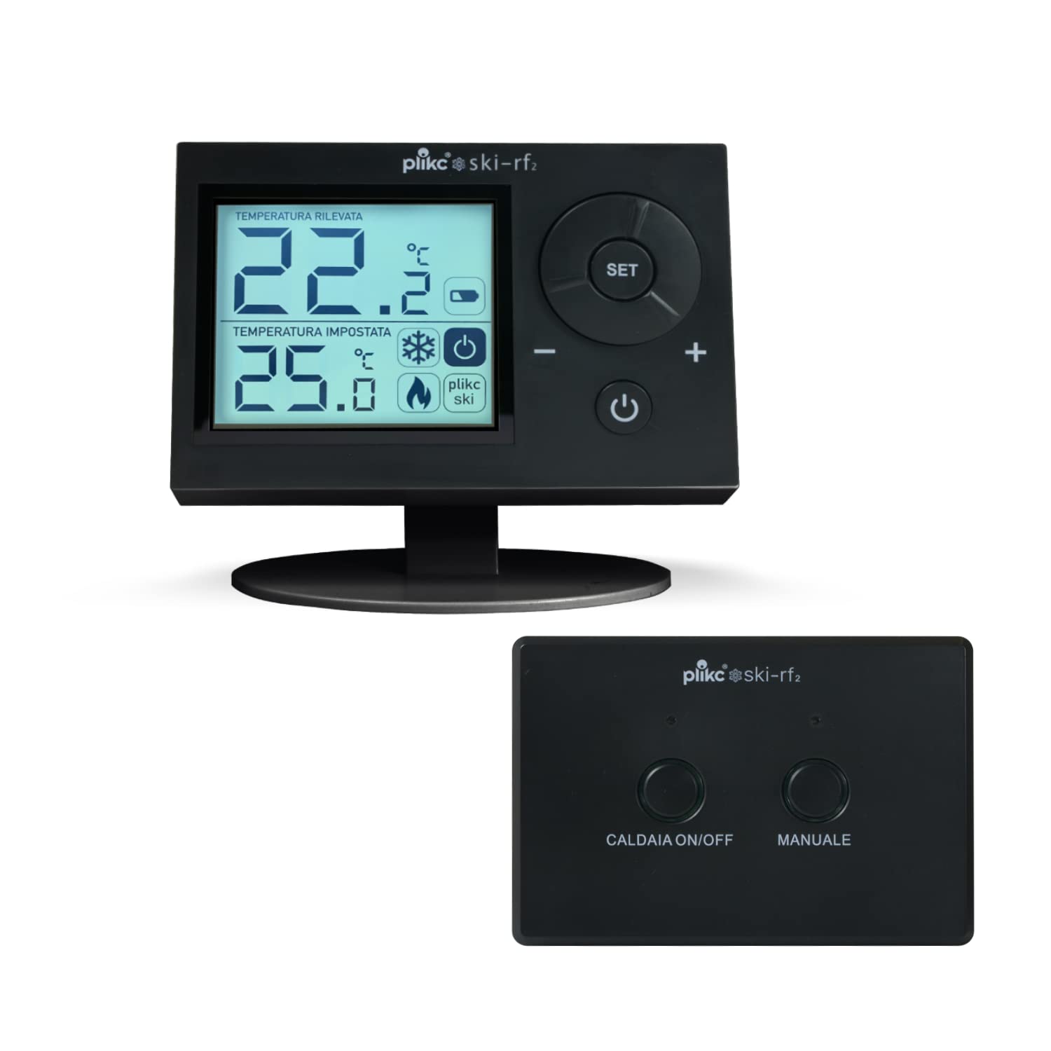 Termostato ambiente digitale SKI 2 RF (Nero Wireless)