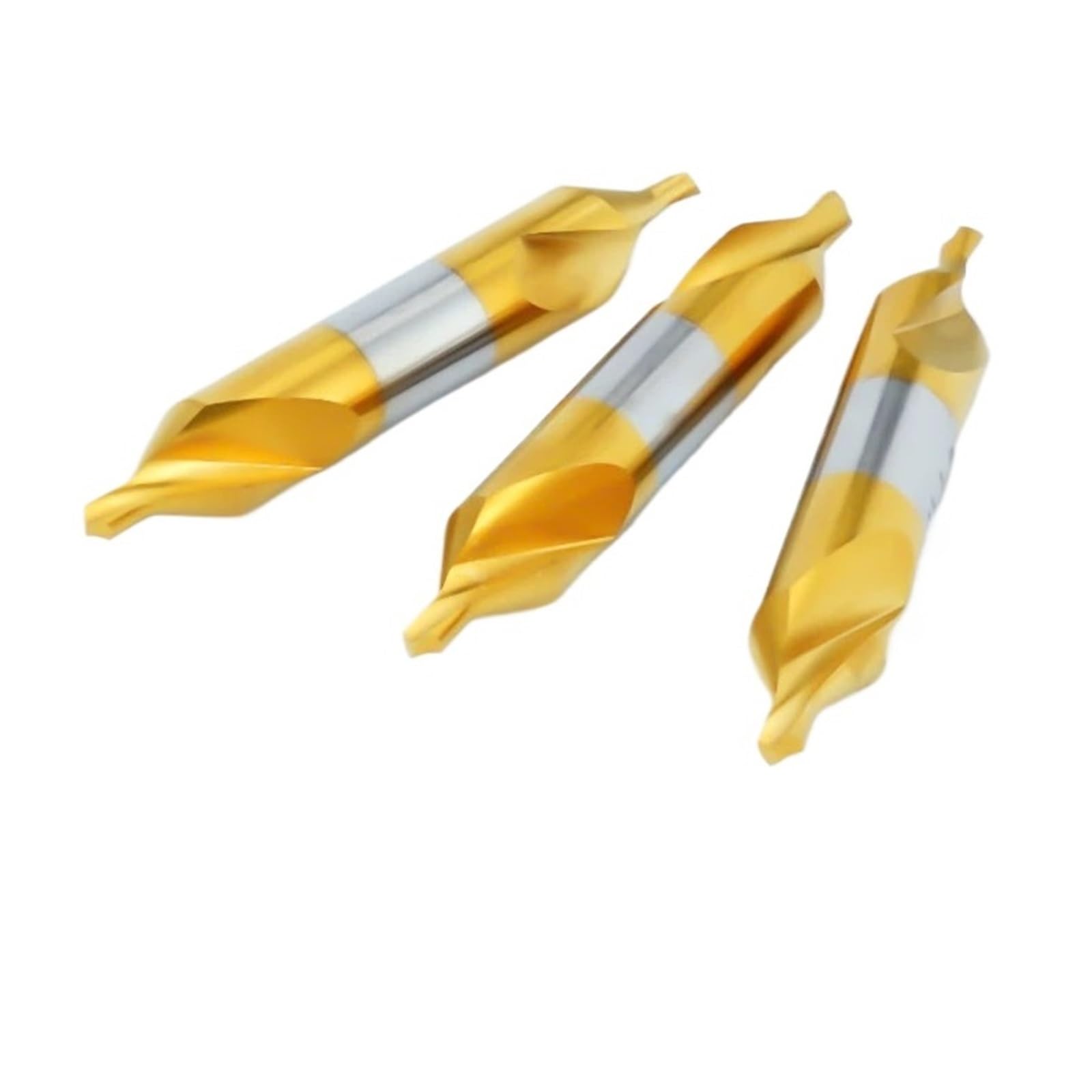Juego de brocas de centrado 10 Uds 1 Juego de brocas centrales HSS taladros combinados avellanadores de 60 grados ángulo Metal HSS-TIN(HSS TiN Coated,A3 (8MM)_10 PCS)