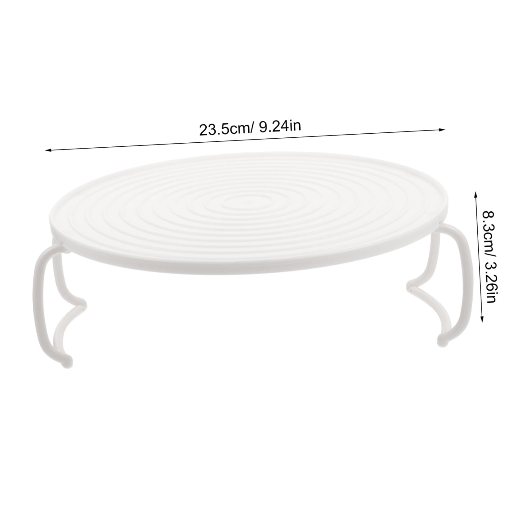 VILLCASE 2 pezzi Piatto Rialzato Microonde in Resistente Scaffale da Cucina Strati per Stoccaggio e Cottura Vapore Teglia Rotonda Multiuso per Forno e Microonde