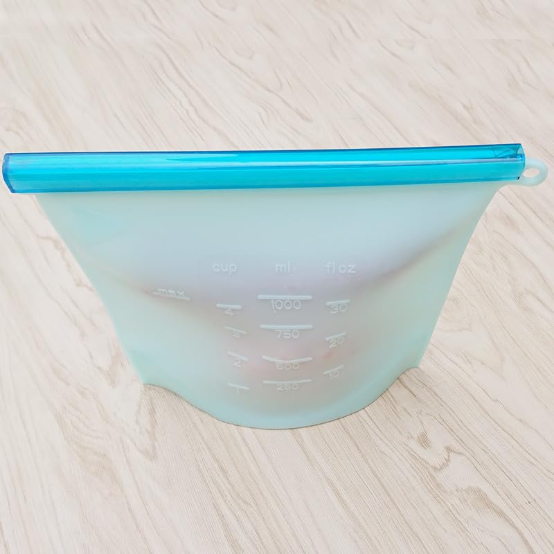 Bolsa de Silicona para Alimentos Reutilizable (Azul)