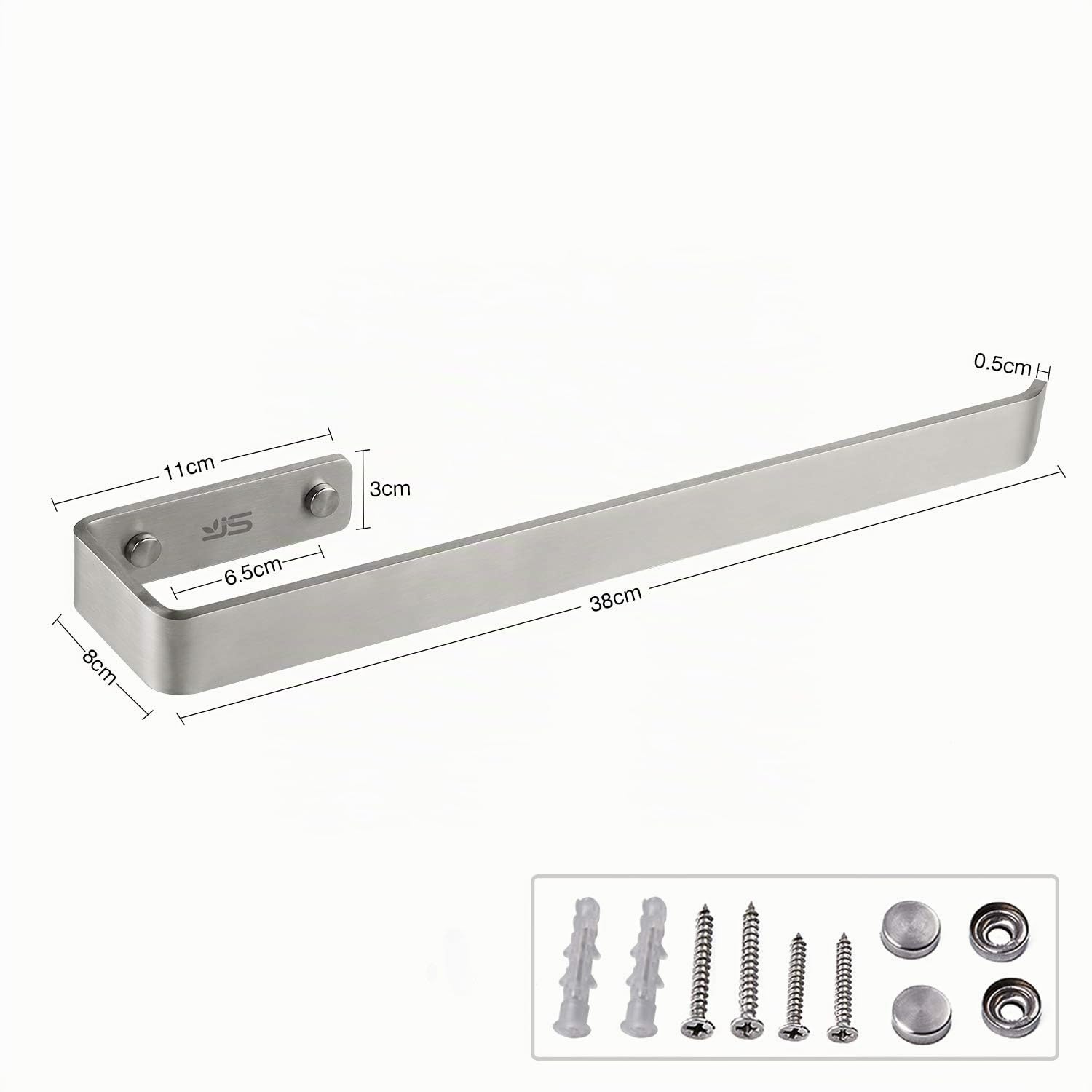 JS Porte-Serviettes Autocollant pour Salle de Bain - Fixation Murale - en Acier Inoxydable