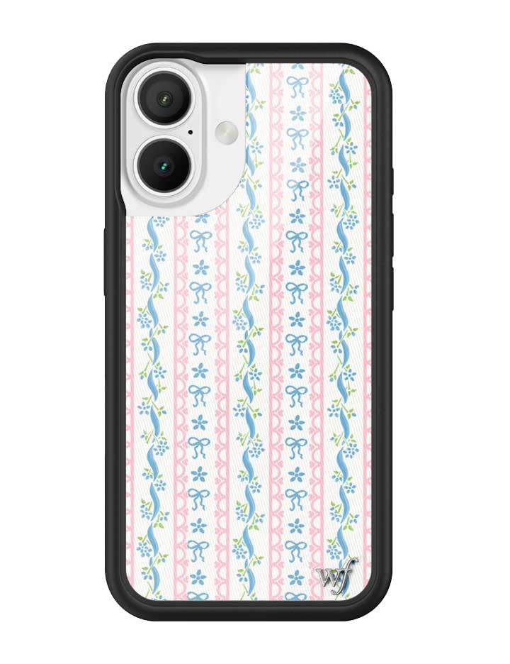 Image of Wildflower Cases - Compatible with iPhone 16 | Protective Black Bumper, 6.5ft Drop Test Certified, Women Owned Small Business | Pink Blue Green Floral Hearts Aesthetic Trendy | Dollhouse