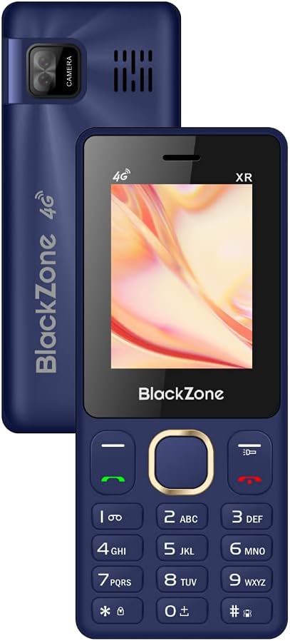 Black Zone XR 4G keypad Mobile Phone with Dual Sim, 3000 mah Big Battery & 2.4"(6.096) Screen Display (Blue) (Supports Jio Sim)