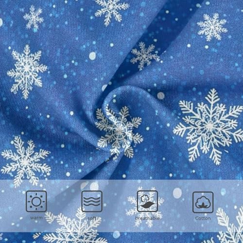 White Snowflakes Blue Underwear Girls, Toddler Briefs, Cotton Girls Underwear, 2–8 Years3