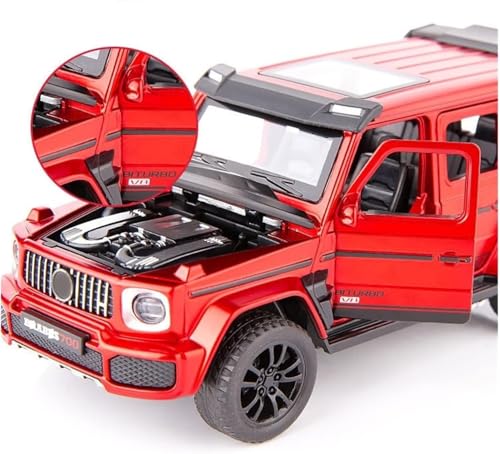 Image of New 1:32 BB700 Diecast Alloy Metal G Wagon Pull Back Car with Openable Doors Music Sound and Light Vehicle Toy Car for Kids Boys (White)