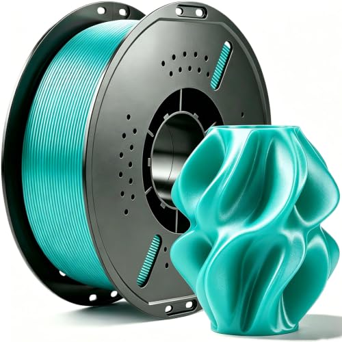 LVVJ3D Silk PLA 3D Printer Filament, Silk Teal Filament 1.75mm, 1KG/Spool