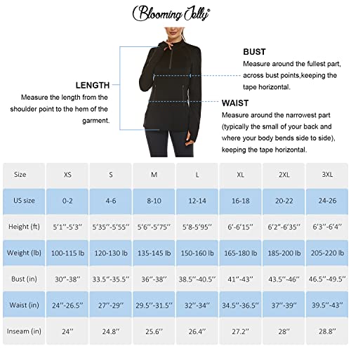 Blooming Jelly Women's Half Zip Fleece Pullover Lightweight Running Jackets Fall Long Sleeve Workout Shirts Athletic Tops (Large, White) #TOP6