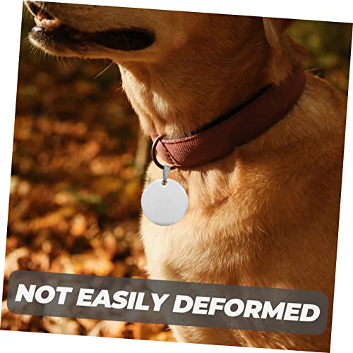 Plaque d'identification chien en acier titane durable et légère Mipcase lot de 10