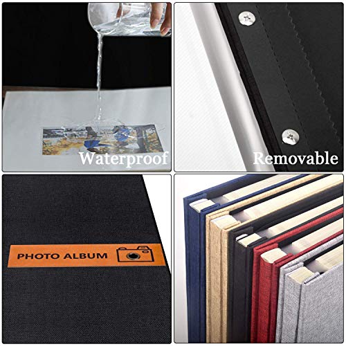 Fotoalben Selbstklebend, Adkwse Fotoalbum zum Selbstgestalten, Album Fotobücher DIY Scrapbook Groß mit 60 Schwarz Seiten… – Bild 7