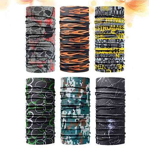 Garneck 6 faixas esportivas multifuncionais, elásticas, elásticas, para cabeça, máscara para pesca,