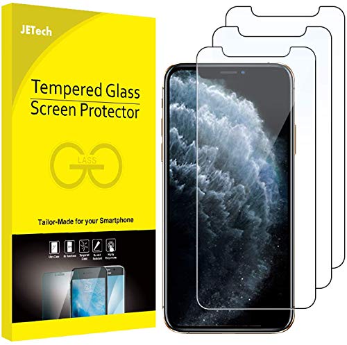 JETech Protector de Pantalla Compatible iPhone 11 Pro, iPhone XS y iPhone X 5,8', Vidrio Templado, 3 Unidades