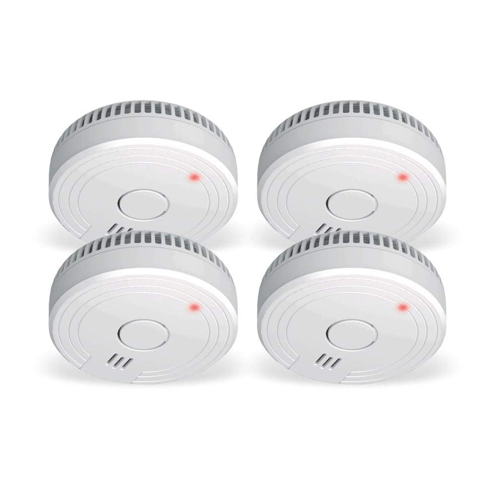 Detector de humo ELRO FS1801 EN14604 para proteger tu hogar con este pack de 4 alarmas fiables