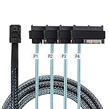 Cablecc内部ミニSASSFF-8643ホストから4SAS29ピンSFF-8482ターゲットディスク6GbpsデータサーバーRAIDケーブル50CM