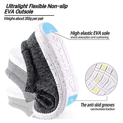 ASITVO Men's Loafers & Slip-ons|Casual Slip on Walking Shoes|Wide Width Toe Box Black White4