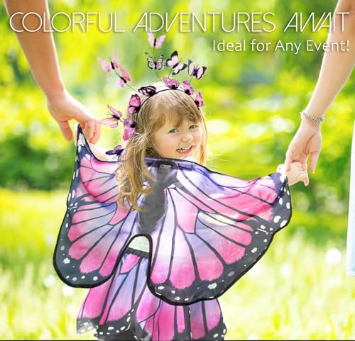 Disfraz completo alas de mariposa para niñas miniatura 6