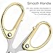 Jaasuee Premium 4.72-inch All Stainless Steel Office Scissors, Ultra-Sharp Multi-Purpose Shears for Fabric, Crafts, and General Use, Gold and Silver, Gold+silver, J5062