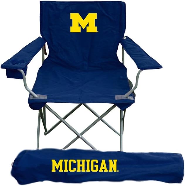 Rivalry Distributing RIV-RV271-1000 Michigan Wolverines NCCA Ultimate Adult Tailgate Chair