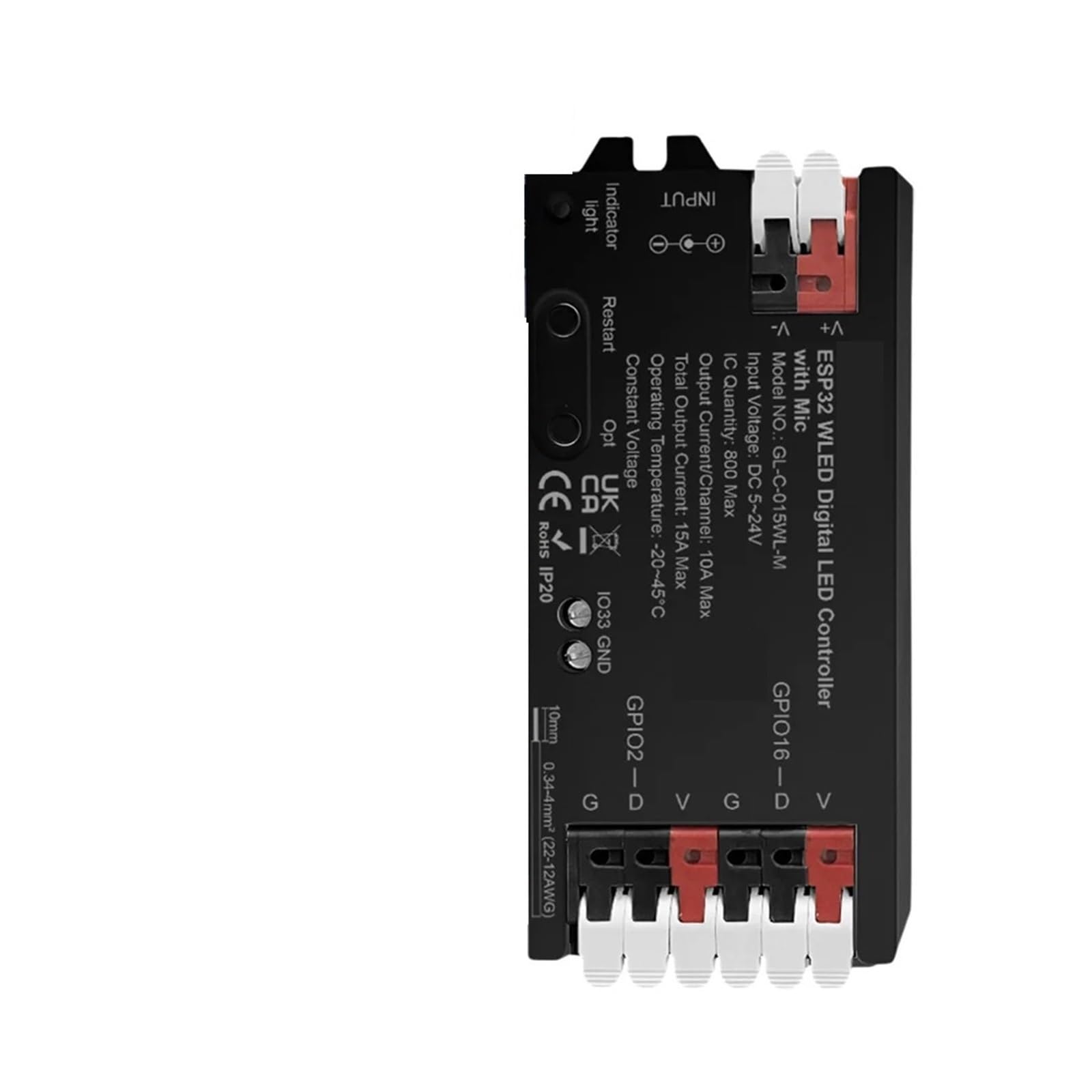 Contrôleur ESP32 WLED pour synchroniser facilement vos bandes LED WS2815 WS2812B