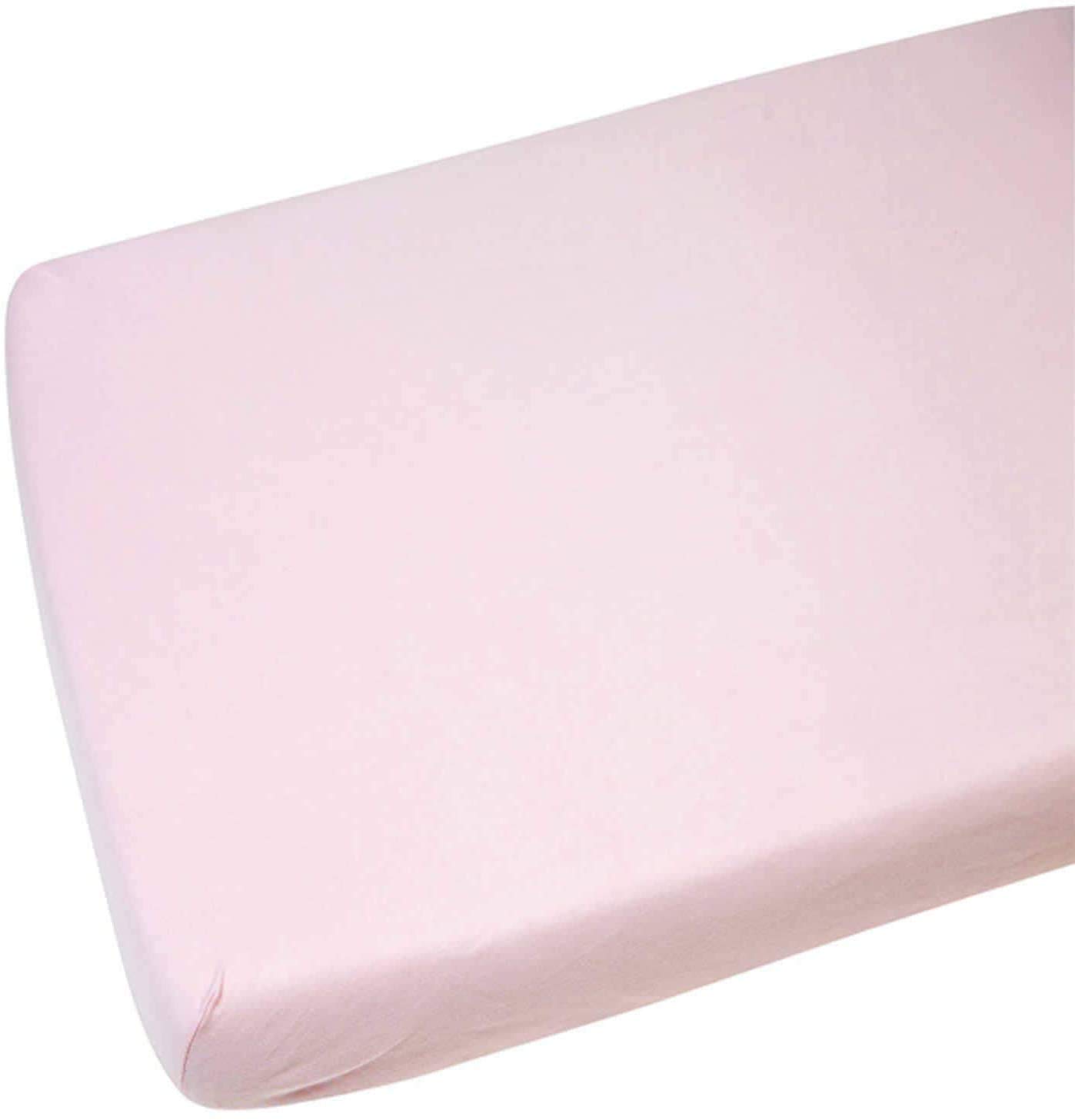 2 x AmigoZone Pollyotton Cot Bed Fitted Sheet (Pink, (Cot 60 x 120cm)