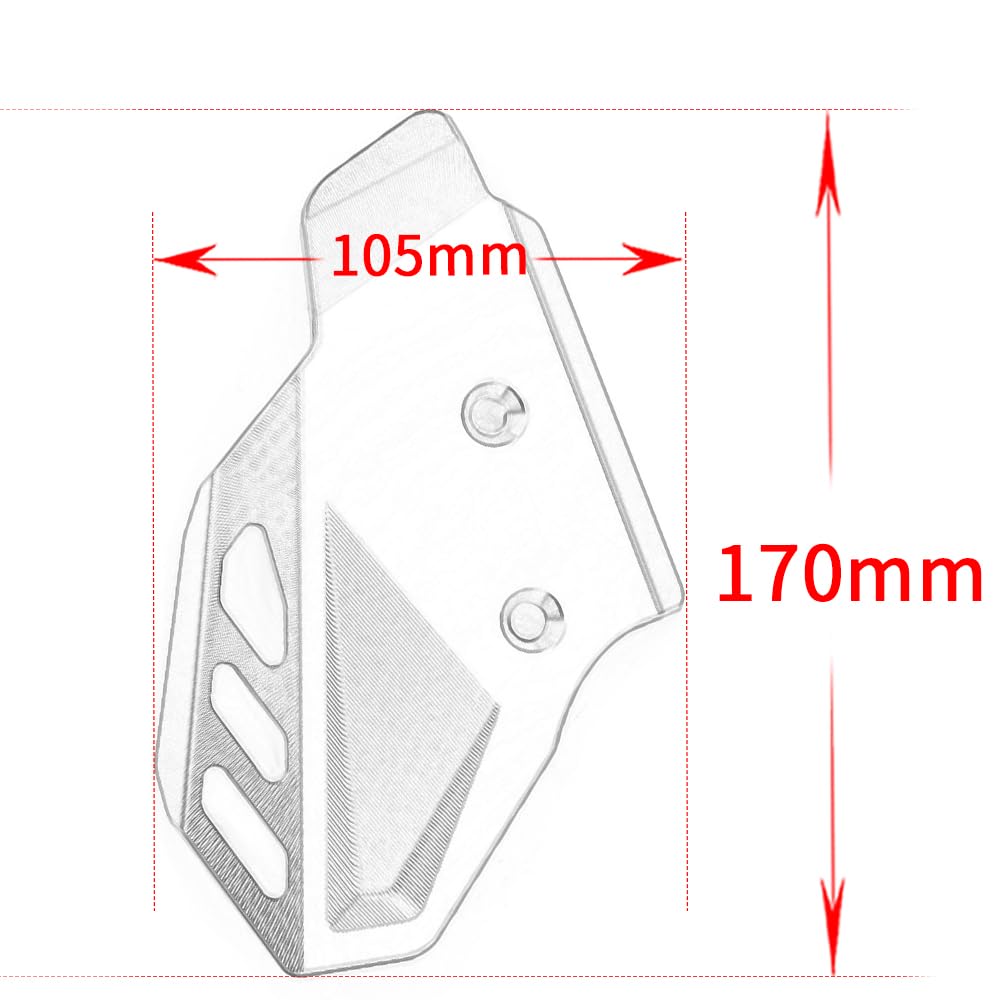 Modeer Copertura moto del cilindro freno posteriore compatibile con 790 Adventure/R 2019 2020 2021 2022 2023 2024 2025 Accessori CNC (arancione)