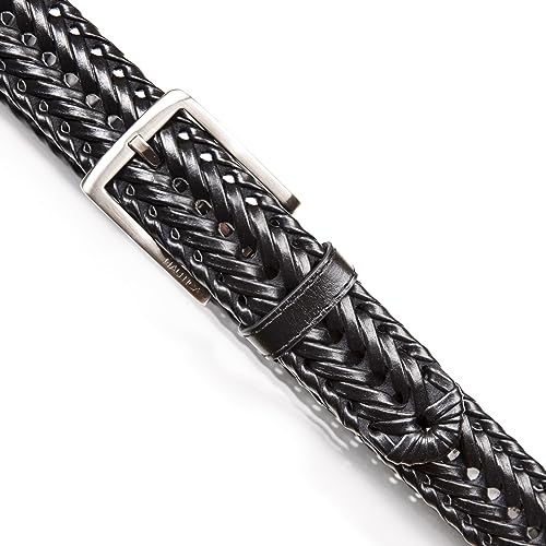 Image of Nautica Men's Casual Leather Belt | Everyday | Classic | Pants | Jeans | Khakis | Chinos | Metal Buckle