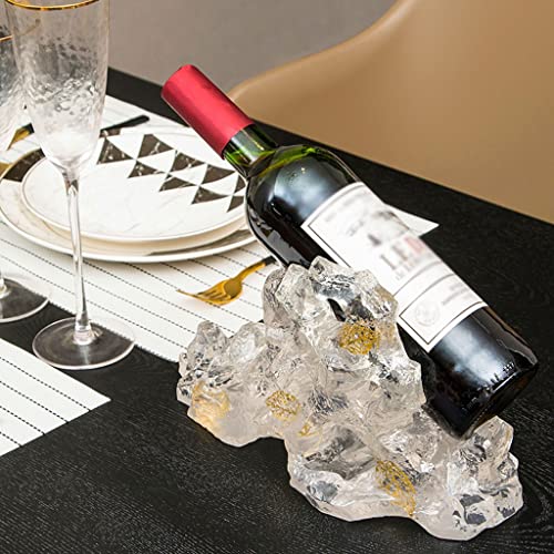 Soporte para botellas de vino de resina transparente miniatura 4