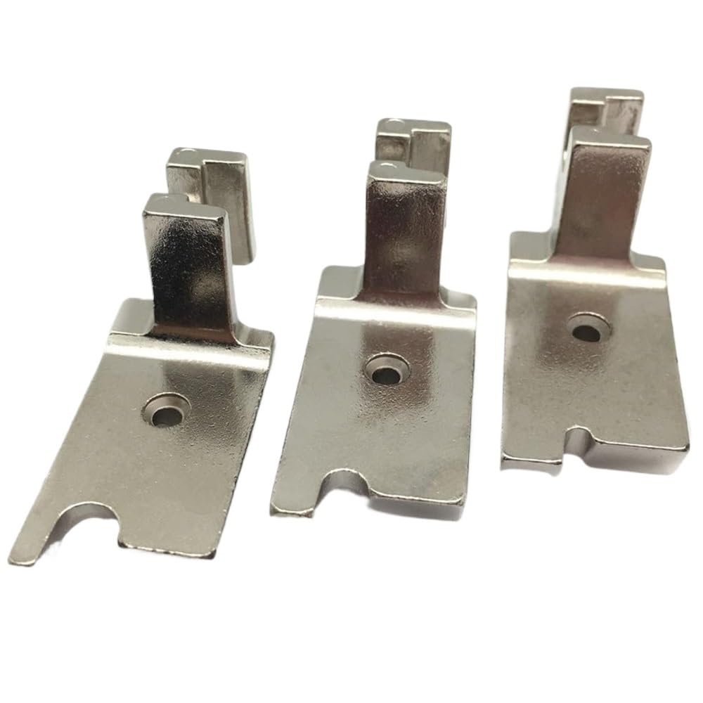 3 Piedini premistoffa for Cucitura di Cordoncini/bordature Grandi da 1/4" 1/8" 3/16" for Tutti Gli Accessori for Macchine Singer Brother con Attacco Basso