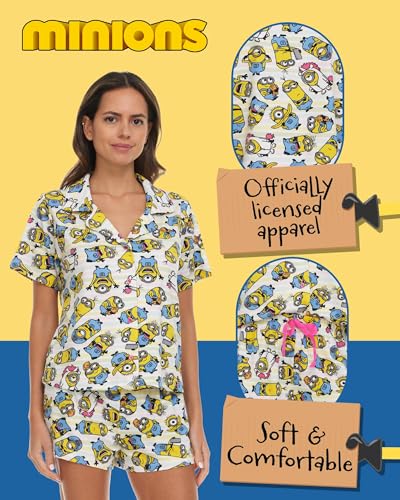 Womens Pajama Shorts Set - 2 Piece Pajama Shorts for Women and Short Sleeve Sleep Shirt Lounge Sets (S-XL)2