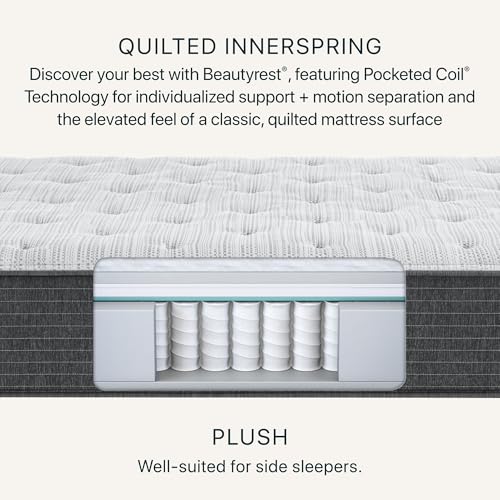 Image of Beautyrest Silver BRS900 12.25 inch Plush Full Mattress | CertiPUR-US certified, 10 Year Limited Warranty, 100-Night Sleep Trial, Made in the USA with global components, Supportive