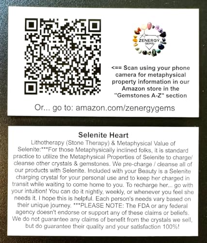 Zenergy Gems Charged Premium Natural Gemstone Crystal 8mm Bead Bracelet + Moroccan Selenite Charging Crystal [Included]4