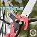Pole Saws for Tree Trimming, 7.3-27 ft Extendable Tree Trimmers Long Handle Pruner, Sharp Steel Blade and Scissors High Branches Trimming, Tree Pruner, Tree Saw (7.3-27 ft with Scissors)