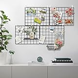 Multifuncional: la rejilla de pared de escritorio te permitirá guardar tus recuerdos y ahorrar espacio. Puedes elegir decorar tu pared con fotos, notas en tu dormitorio o salón para mantener los recuerdos vivos. También puedes elegir colocarlo en tu cuarto de baño para guardar tus objetos pequeños y ahorrar espacio en tu baño.