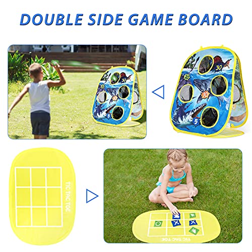 Tacobear Jeu de Lancer Pliable Double Face Sac Haricots Jeu pour Enfants Âges 3 4 5 6 7 8 Ans Jeu de Fléchettes, Tic Tac… - Image 3
