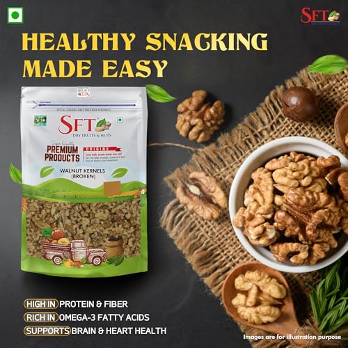 Image of SFT Walnut Broken Kernels California | 500 g | Walnuts Without Shell, Akhrot, Dry Fruits, 100% Natural Akhrot, Rich in Proteins & Antioxidants (Pack Of 1)