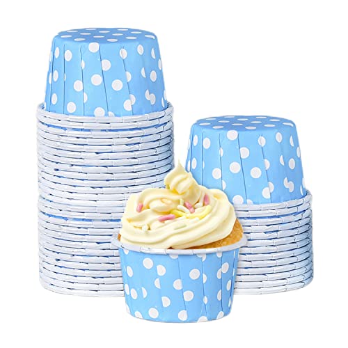 100 Pcs Caissettes Cupcake, Tasses de Papier de Cuisson Mini Moules à Muffins en Papier Doublures...