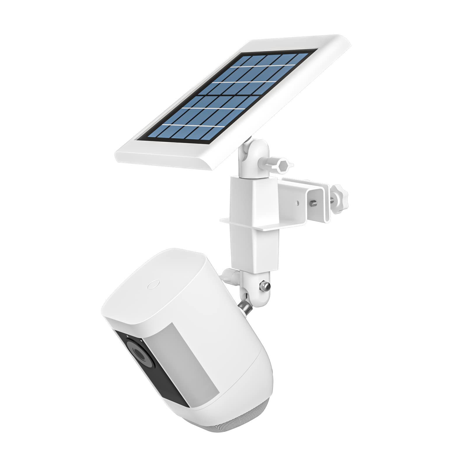 HOLACA 2-in-1 Weatherproof Gutter Mount for Stick Up Cam Pro Solar Panel, Spotlight Cam Pro Battery and Stick Up Cam Plus Battery Outdoor Mount Accessories for Ring Super Solar Panel (White)