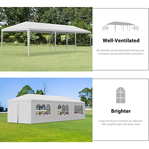 Homgarden 10'X30' Outdoor Canopy Tent Patio Camping Gazebo Shelter Pavilion Cater Party Wedding Bbq Events Tent W/Removable Sidewalls thumb #4