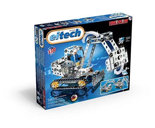 Preisvergleich Produktbild Eitech 00011 - Metallbaukasten - Minibagger / Kran Set, 320-teilig