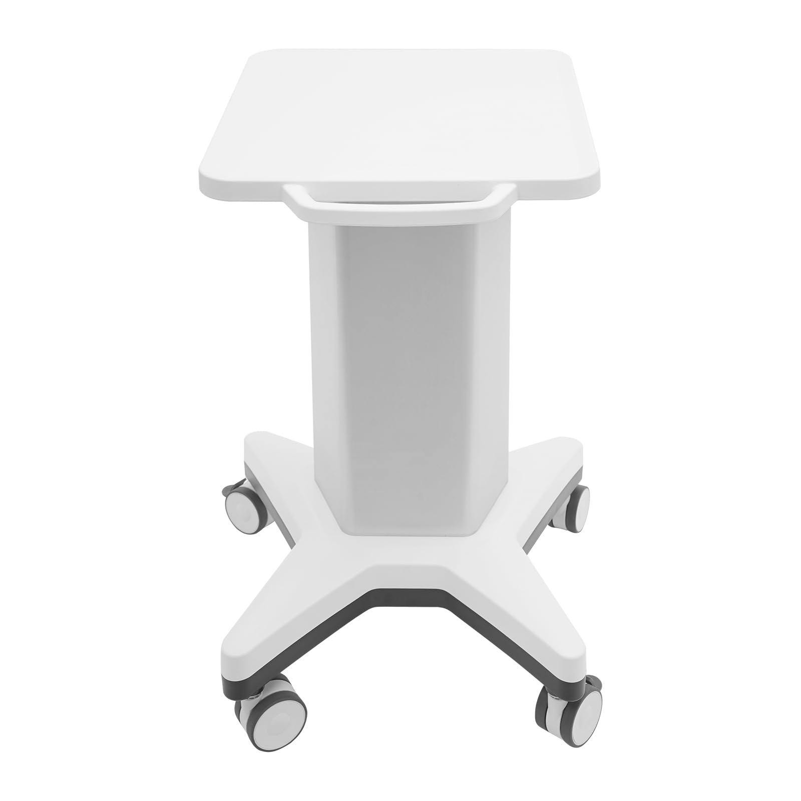 Kosmetikwagen mit Ablagefach 60kg & Seitenbox (Silber) | Friseur Rollwagen aus ABS, Gerätewagen mit 4 Rollen & 2 Bremsen, Beauty Salon Trolley für Klinik Zuhause