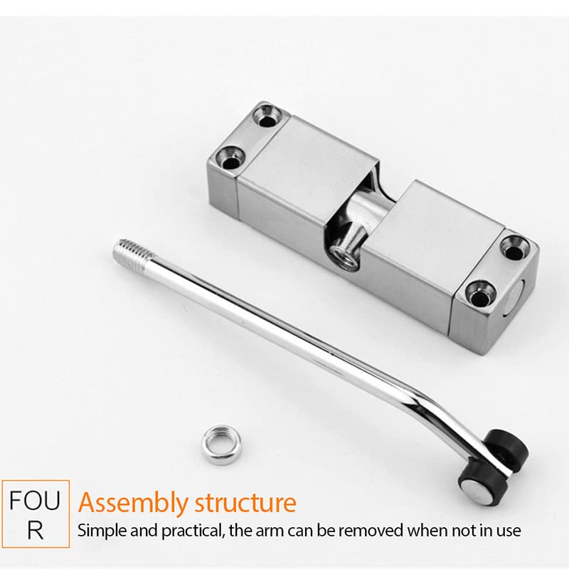 Ferme-porte à ressort automatique en acier inoxydable, dispositif de fermeture de porte, peut ajuster le dispositif de fermeture de porte, quincaillerie de porte de meubles, ferme-porte (comme indiq
