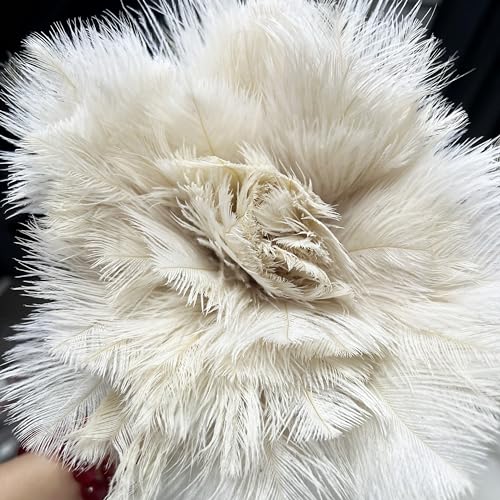 Image of Feather Duster 15.7 Inch - Made of Ostrich Feathers for Cleaning Home (Off White)