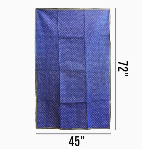Boxer 72in x 45in - 2 Pack Moving & Packing Blanket Pro Value (24lbs/Doz Weight), Multipurpose, Lightweight, Blue Color, Scratch Protection - Thumbnail 7