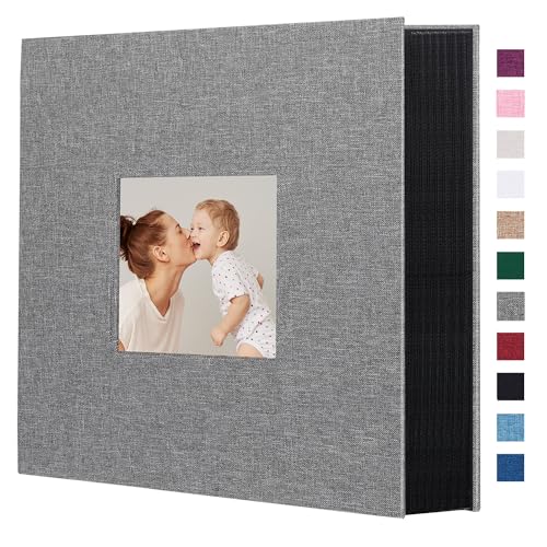 Miaikoe Photo Album 6x4 1000 Pockets Slip in Large Capacity Album for Family Wedding Anniversary Linen Album Book Holds 1000 Horizontal and Vertical 10x15cm Photos(1000 Pockets