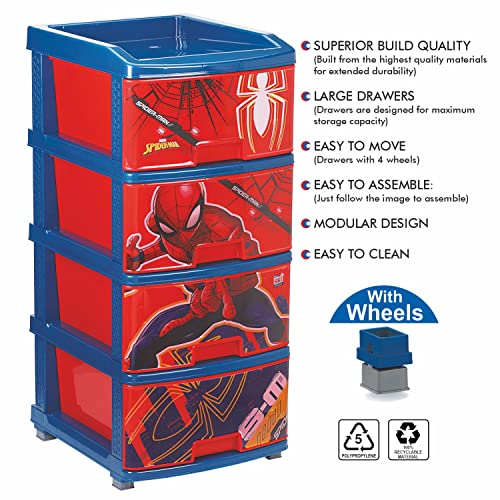 Image of Vintage Chest of Drawers For Kids(Spiderman)